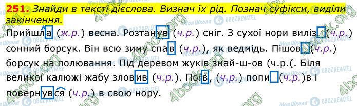 ГДЗ Українська мова 4 клас сторінка 251